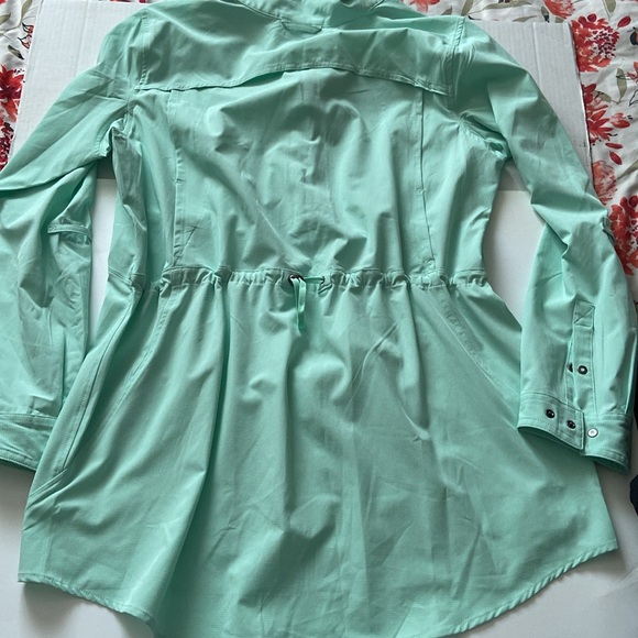 Duluth Trading Company Womens Windbreaker Pullover Tunic  M Mint Green - Picture 3 of 12